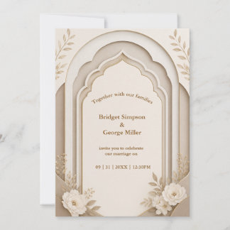 Luxe Moderne Boog Bruiloft Eucalyptus Bloemen Kaart