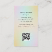 Luxe moderne dégradé photo Carte de visite de chau (Dos)