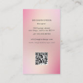 Luxe moderne dégradé photo Carte de visite violet (Dos)