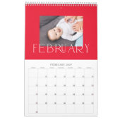 Luxe Moderne ÉDITABLE COULEUR Calendrier photo (Feb 2027)