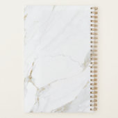 Luxe moderne faux goudmarmer company logo planner (Achterkant)