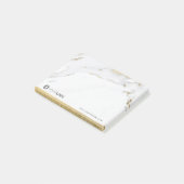 Luxe moderne faux goudmarmer company logo post-it® notes (Schuin)