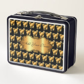 Luxe, moderne Gold Cat-add Jouw tekst (Voorkant)