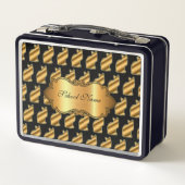 Luxe, moderne Gold Cat-add Jouw tekst (Achterkant)