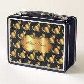 Luxe, moderne Gold Cat-add Jouw tekst (Achterkant)