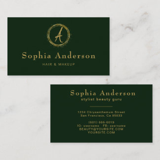 Luxe moderne Golden & Black Carte de visite