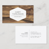 LUXE  MODERNE HOUTKORRELONTWERPER VISITEKAARTJE (Voorkant / Achterkant)