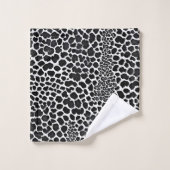 Luxe Moderne Léopard Blanc Elégante Collection (Gant de toilette)