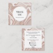 Luxe moderne maquillage carte de remerciements coi (Devant / Derrière)