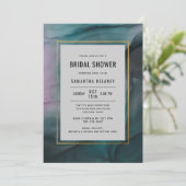 Luxe Moderne Marbre Bridal Douche Invitation (Debout devant)