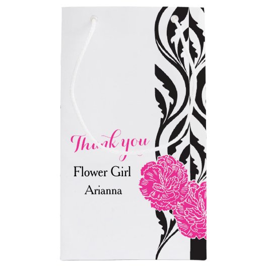 Luxe moderne mariage fleur fille en faveur sac cad (Dos)