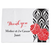 Luxe moderne mariage mariés mère cadeau sac (Devant)