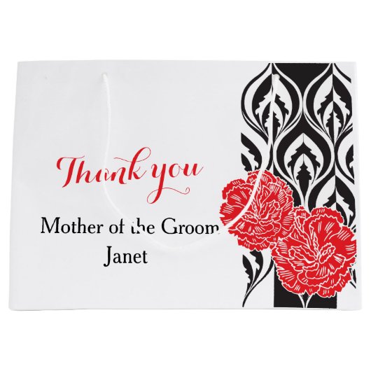 Luxe moderne mariage mariés mère cadeau sac (Devant)