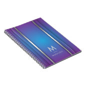 Luxe Moderne Minimaal Abstract Paarsblauw Notitieboek (Rechterzijde)