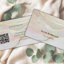 Luxe moderne opaalsteen mineraal goud QR-code  