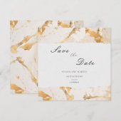 Luxe Moderne Or Abstrait Faire-Part de Mariage (Devant / Derrière)