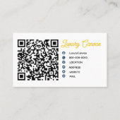 Luxe moderne personnalisé QR Code Beauté Carte de  (Dos)
