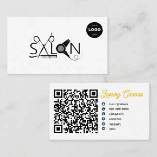 Luxe moderne personnalisé QR Code Beauté Carte de 