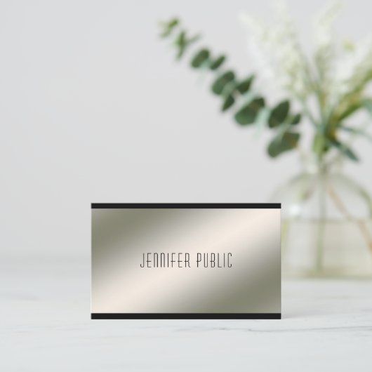 Luxe moderne professionele Sjabloon Elegant Visitekaartje (Staand voorkant)