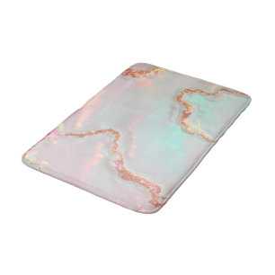 Luxe moderne roze zachte mint goud collectie badmat