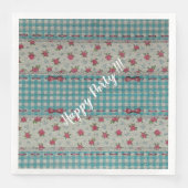 Luxe Moderne Vintage Bloem Roos Servet (Voorkant)