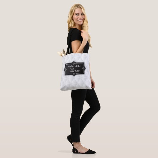 Luxe moeder van de bruidegom bruiloft Canvas tas (Op model)