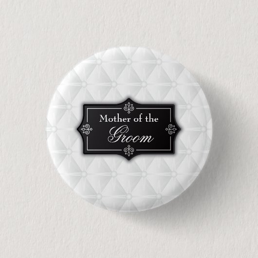 Luxe Moeder van de Bruidegom Wedding Pin Button (Voorkant)