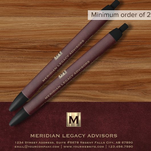 Luxe Monogram Bourgondische pen