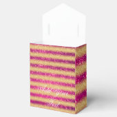 Luxe Monogram Gemerkt Roze Goud Glitters Bedankdoosjes (Geopend)