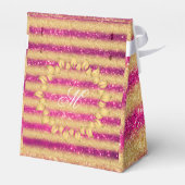 Luxe Monogram Gemerkt Roze Goud Glitters Bedankdoosjes (Achterkant)