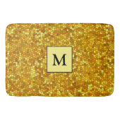 Luxe Monogram Glas in lood Gold Badmat (Voorkant)