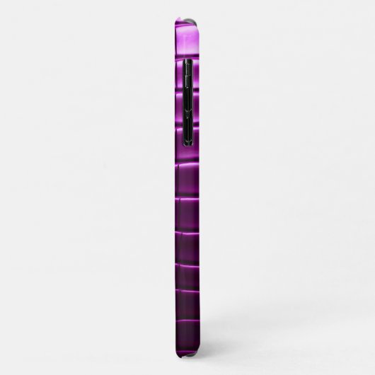 Luxe monogram levendige Paarse nep krokodil Case-Mate iPhone Case (Achterkant/links)