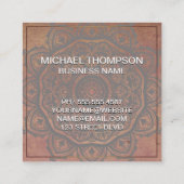 Luxe Monogram | Mandala Pattern Vierkante Visitekaartje (Achterkant)