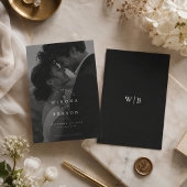 Luxe Monogram Save The Date Kaart