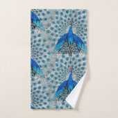 Luxe Monogram Turquoise Turquoise Blue Peacock (Serviette à main)
