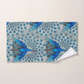 Luxe Monogram Turquoise Turquoise Blue Peacock (Serviette à main)