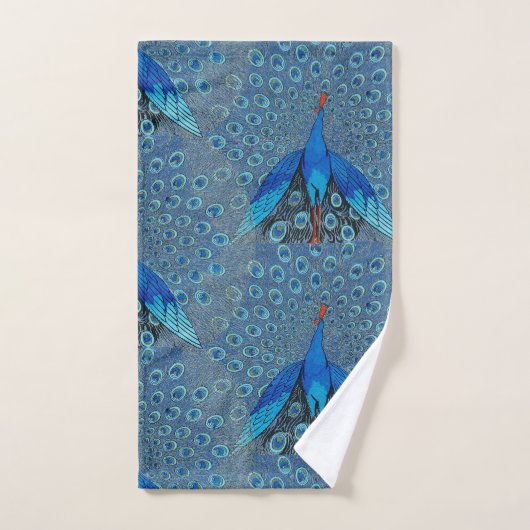 Luxe Monogram Turquoise Turquoise Blue Peacock Mot (Serviette à main)