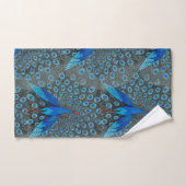 Luxe Monogramme Turquoise Turquoise Bleu noir Peac (Serviette à main)
