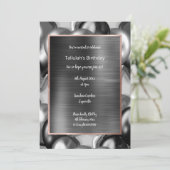 LUXE MOODY BLACK METALLIC BALLON INVITATION (Debout devant)