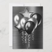 LUXE MOODY BLACK METALLIC BALLON INVITATION (Dos)