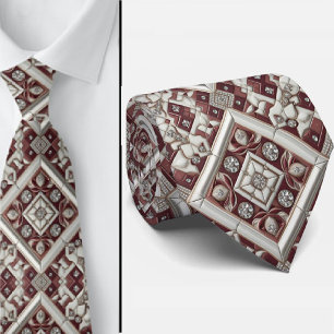 Luxe Moorseh Halsdoek in Bourgondi Stropdas