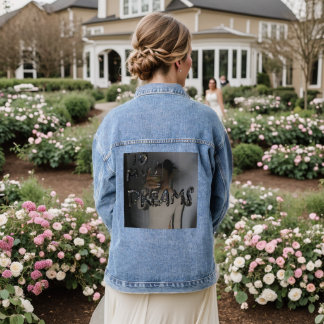 Luxe Motivatie Denim Jacket - "Ik naar mijn droom
