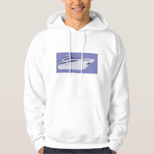 Luxe motorjacht moderne witte superjacht hoodie