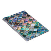 Luxe multicolor Glitter Mermaid Scales Notitieboek (Rechterzijde)