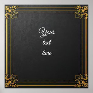  luxe muurkunst -  gouden Lijst o Poster