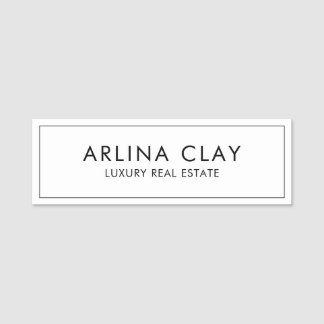 Luxe naamkaartje voor vastgoedmakelaar wit naamplaatje