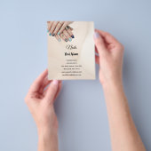 Luxe nageltechniek flyer | Scan de QR-code (Hand)