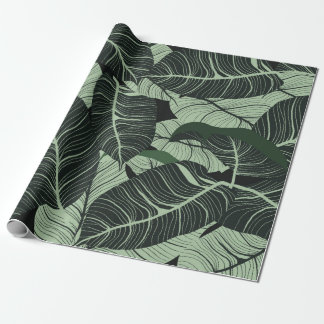 Luxe natuur verlaat achtergrond. Floral patroon, T Cadeaupapier