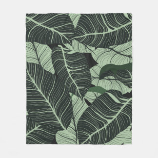 Luxe natuur verlaat achtergrond. Floral patroon, T Fleece Deken