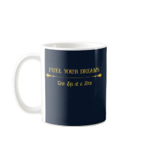 Luxe Navy Blauwe Gouden Koffiemok